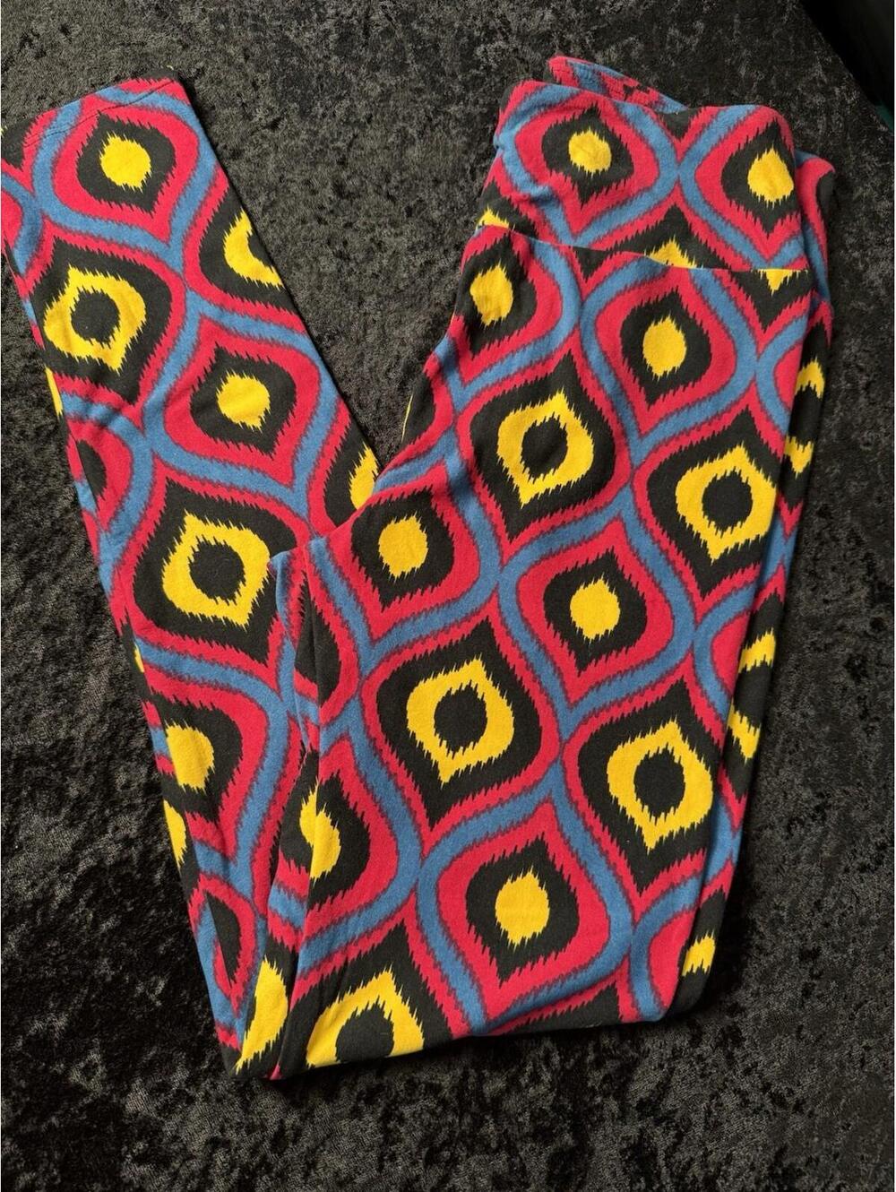 LuLaRoe Leggings One Size OS Pink Blue Black Yellow Buttery Soft High Rise NWOT